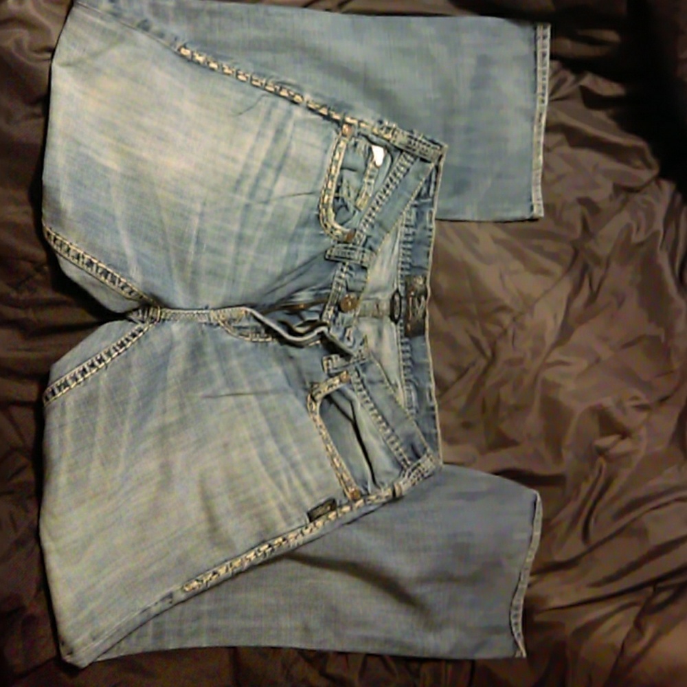 Men's silver jeans
